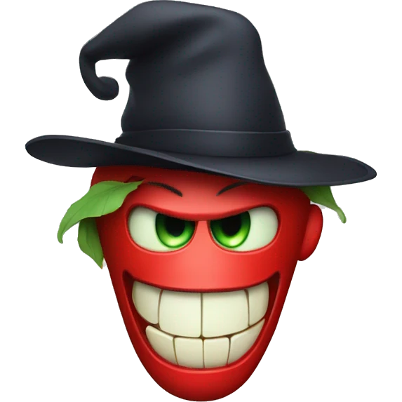 Apple With Villian Hat emoji