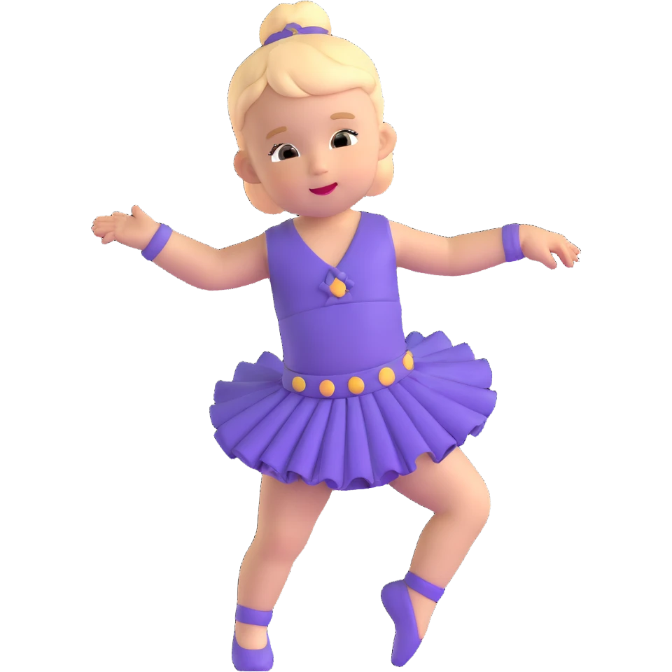 white baby girl dancer emoji