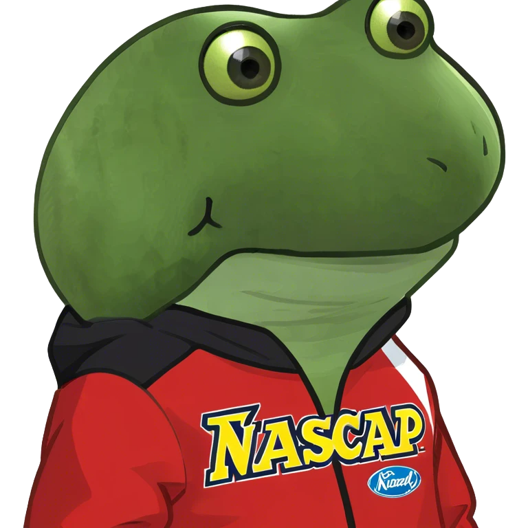 wearing a red nascar jacket emoji