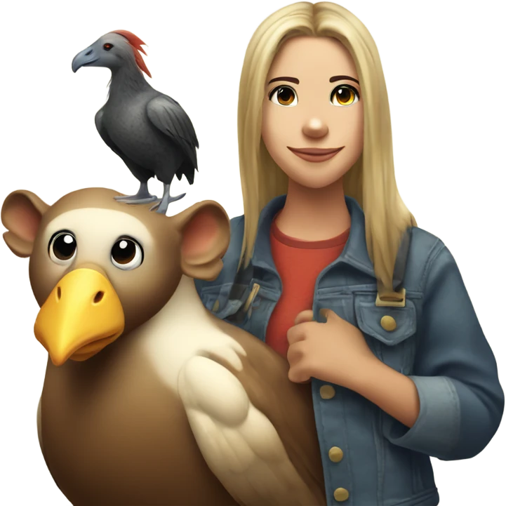 walrus rooster duck giraffe eagle girl tapir emoji