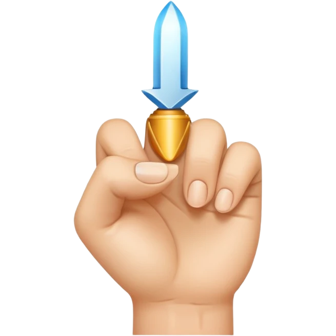 Hand which finger is points in front emoji