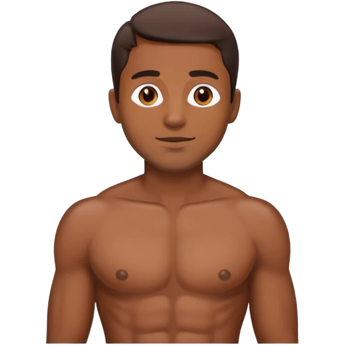 shirtless brown her guy emoji