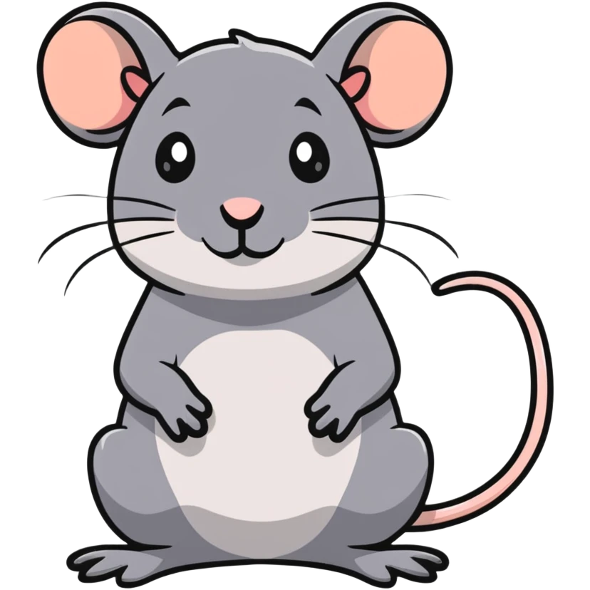 adorable little rat with tiny paws emoji