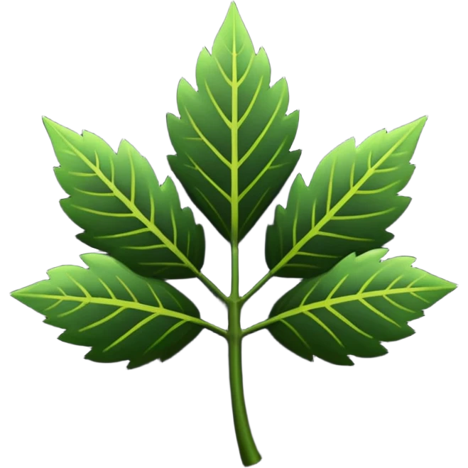 Trébol completamente negro cinco hojas  emoji