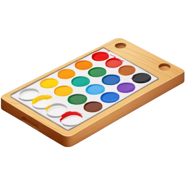 paint palette, isometric view emoji