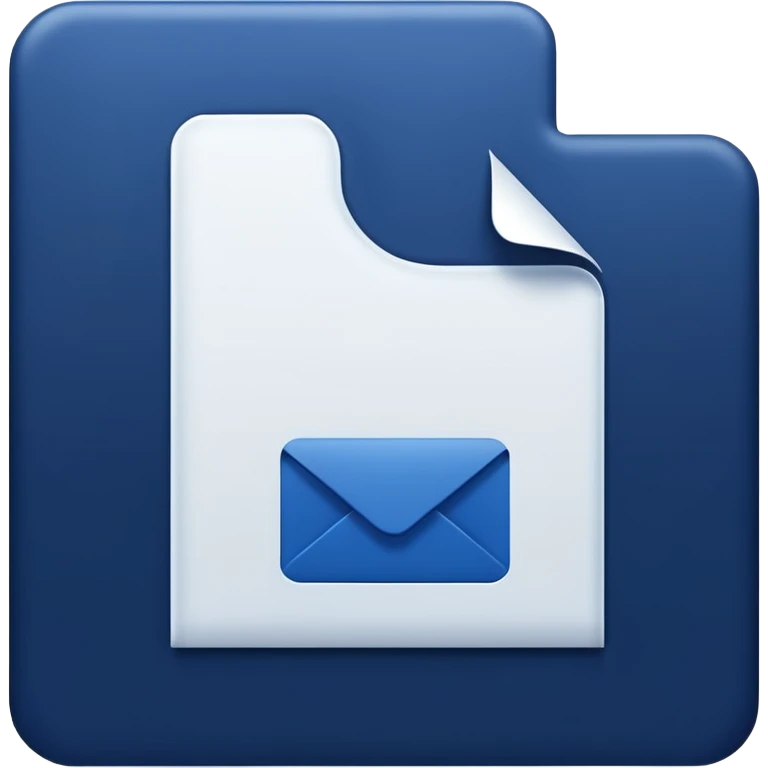 a dark blue file with blank name label on it emoji
