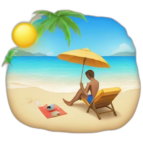 digital-nomad-working-at-beach emoji
