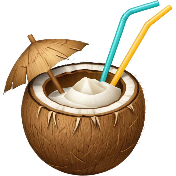 hawaii coconut drink  emoji
