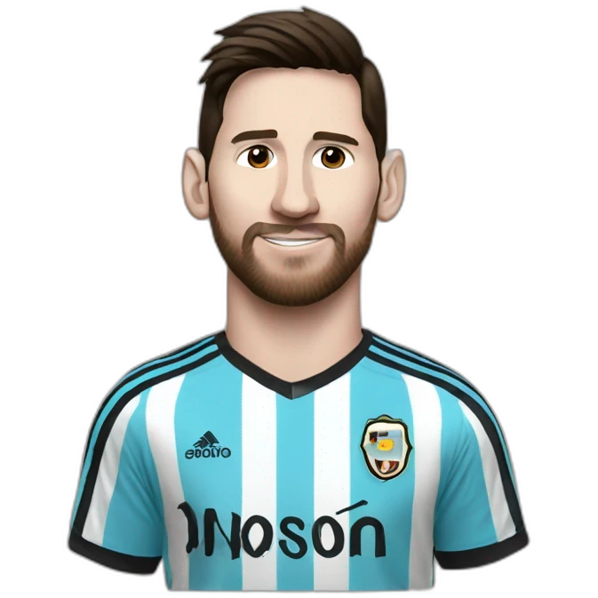 Messi with Belgrano Shirt emoji