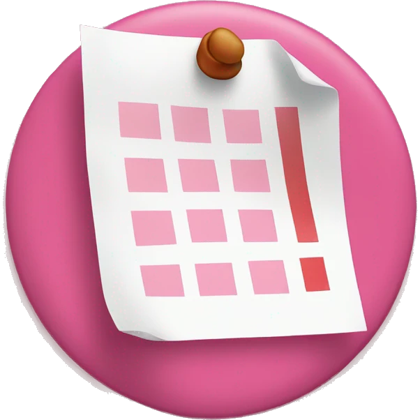 Pink check mark list emoji
