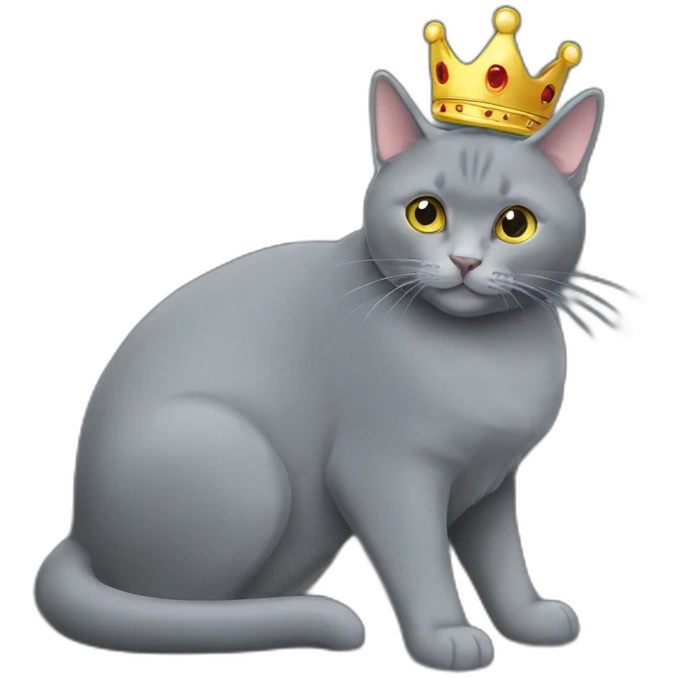 Chartreux with crown emoji