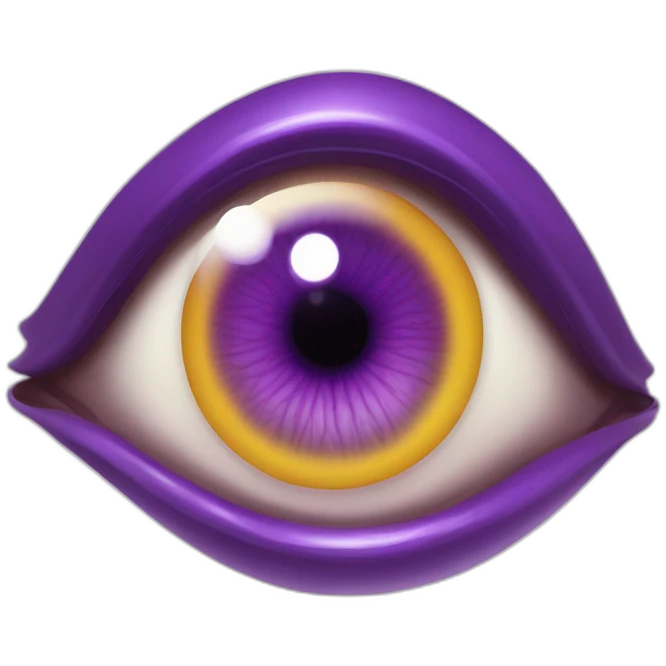 majestic godly violet iris eyeball serious intense symmetrical knowledgable emoji