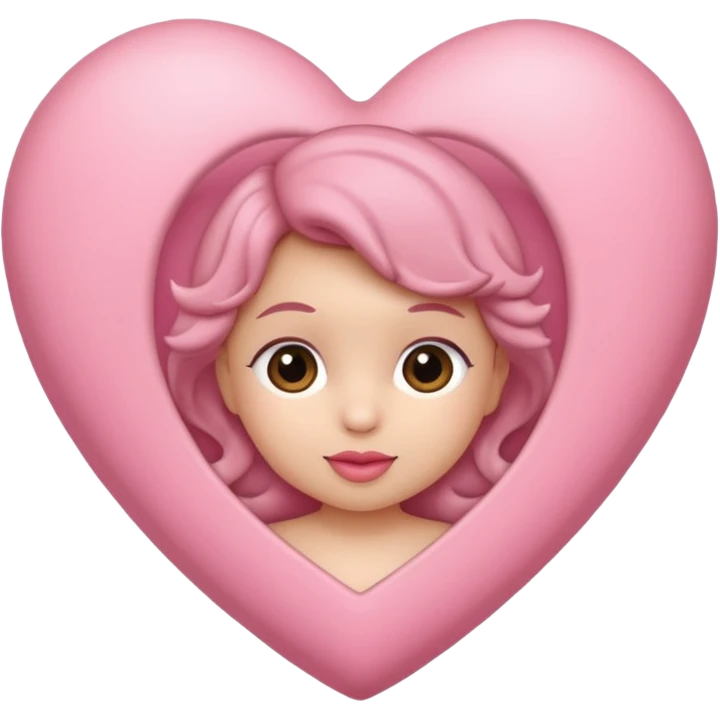 corazón color rosa bebé coquette  emoji
