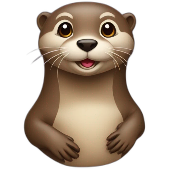 Une loutre avec une cœur  emoji