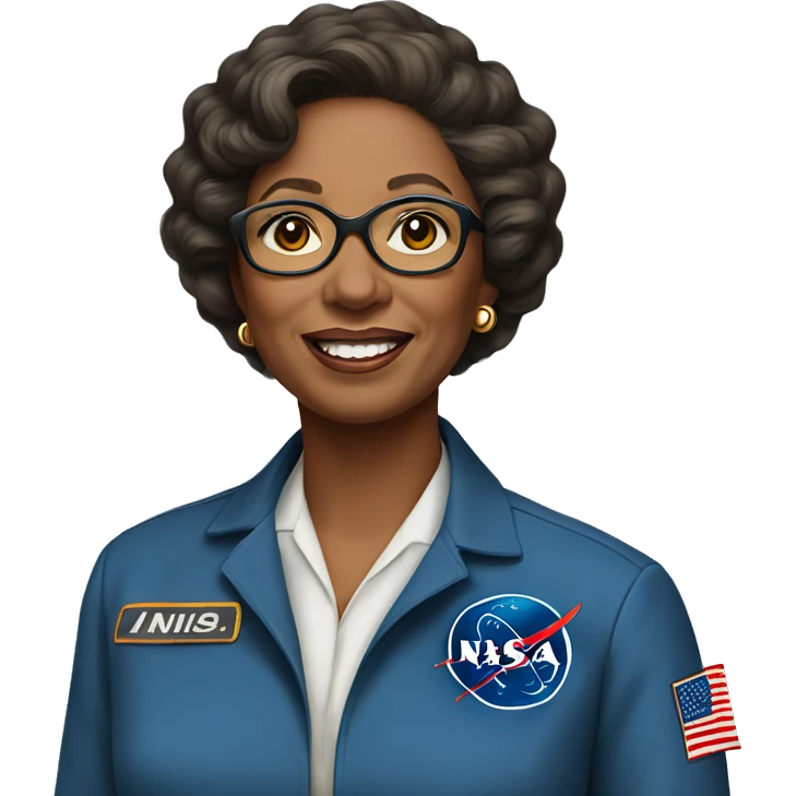 Annie Easley, NASA scientist uniform, no glasses emoji