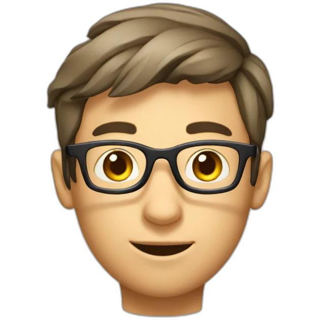 culina smart boy with reading glasses emoji