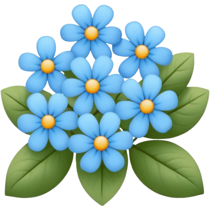 light blue small flowers cute  emoji