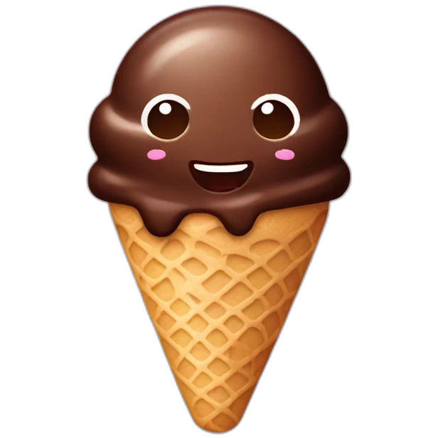 Chocolate ice cream  emoji