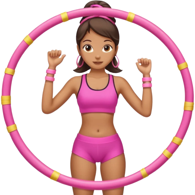 hula hoop workout pink emoji