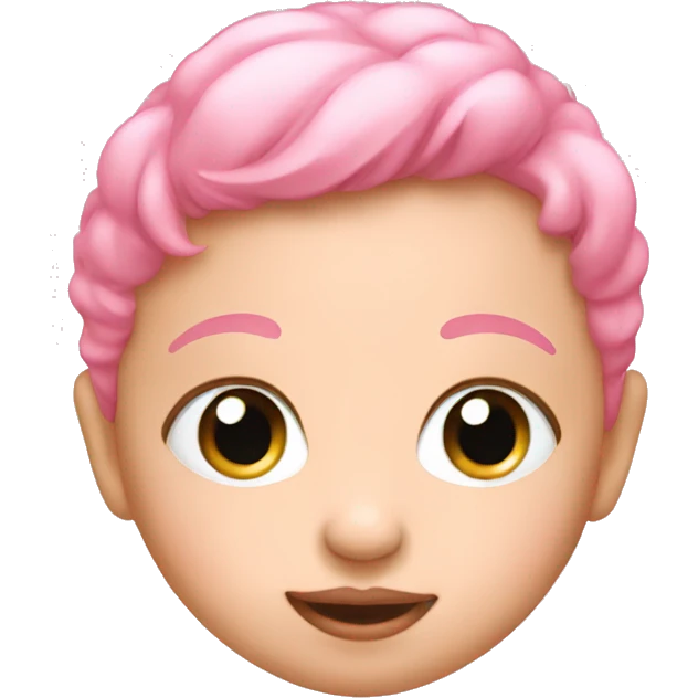 Pink baby face emoji
