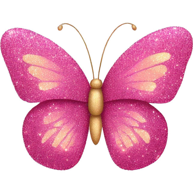 Pink Glitter butterfly emoji