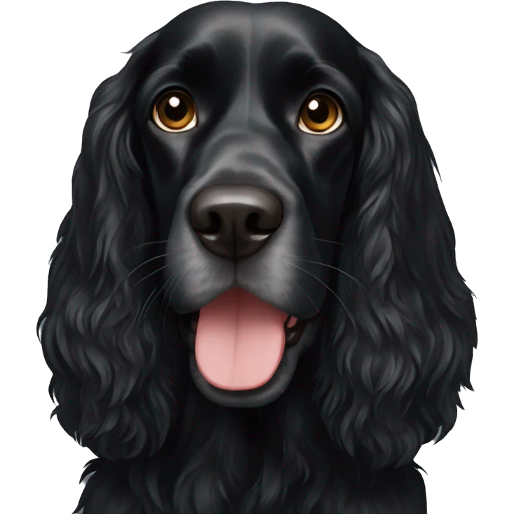 Black Russian spaniel emoji