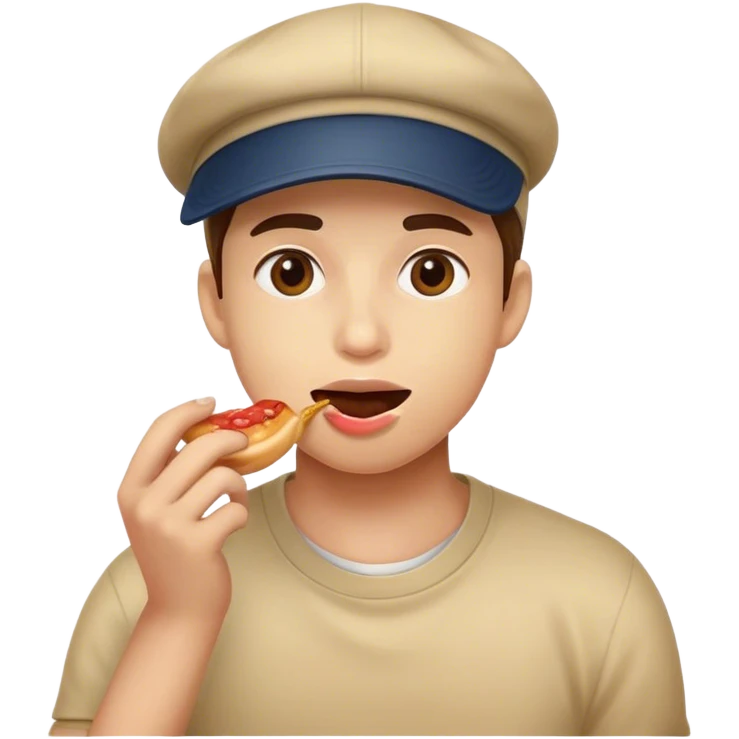 eating a cap emoji