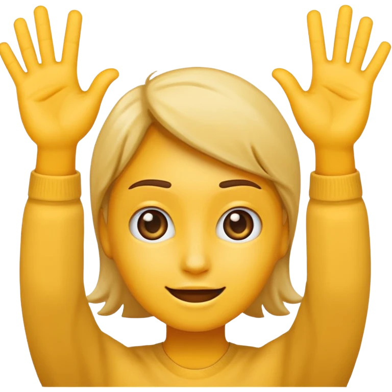 make the emoji what? whith two hands up combined with a six and  a seven emoji