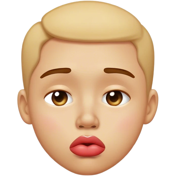 Sad kissy face emoji
