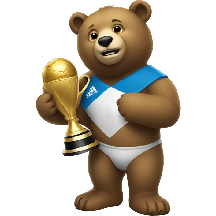 A pola bear holding a World Cup trophy  emoji