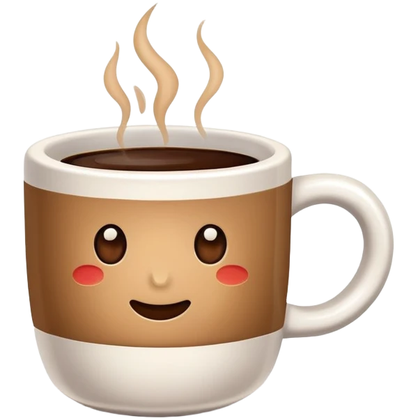 mug with coffee emoji