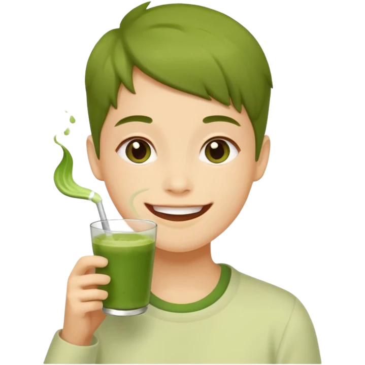 Beautiful happy matcha emoji