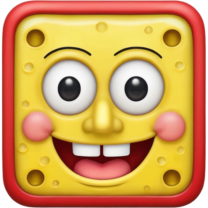 I want SpongeBob in red only  emoji
