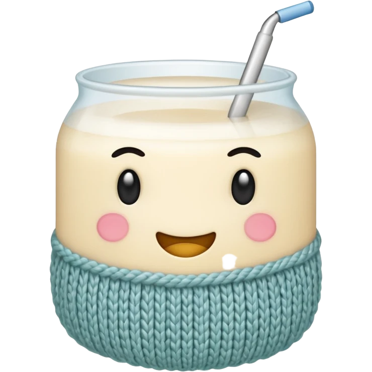 knitting milk colour emoji