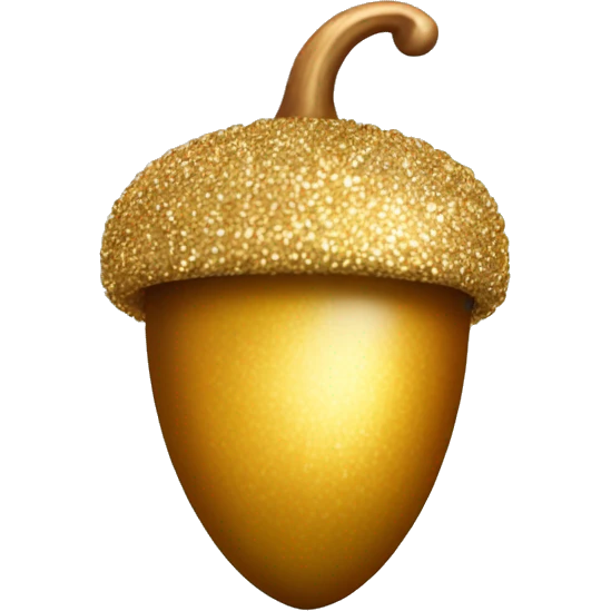 SINGLE sparkling gold acorn emoji