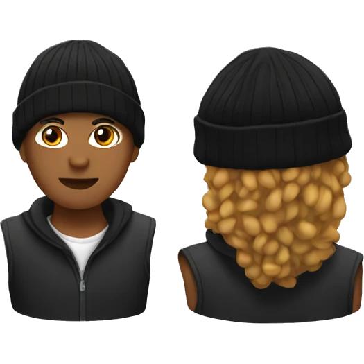 Black beanie  emoji