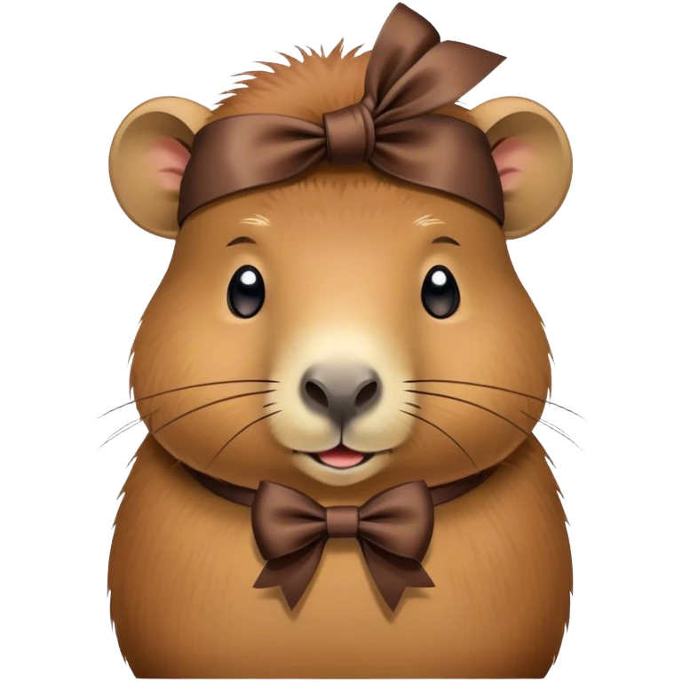 Capybara with a bow emoji