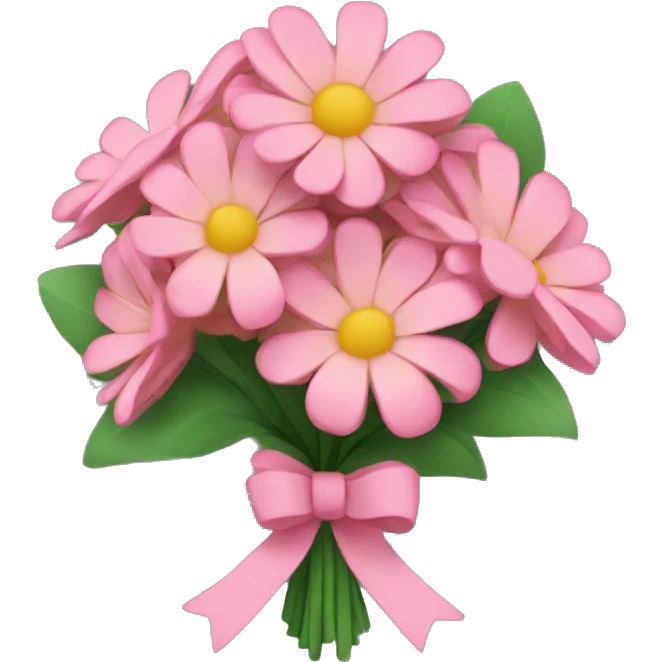 A bouquet of flowers with a bow emoji