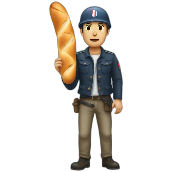 french riot baguette emoji