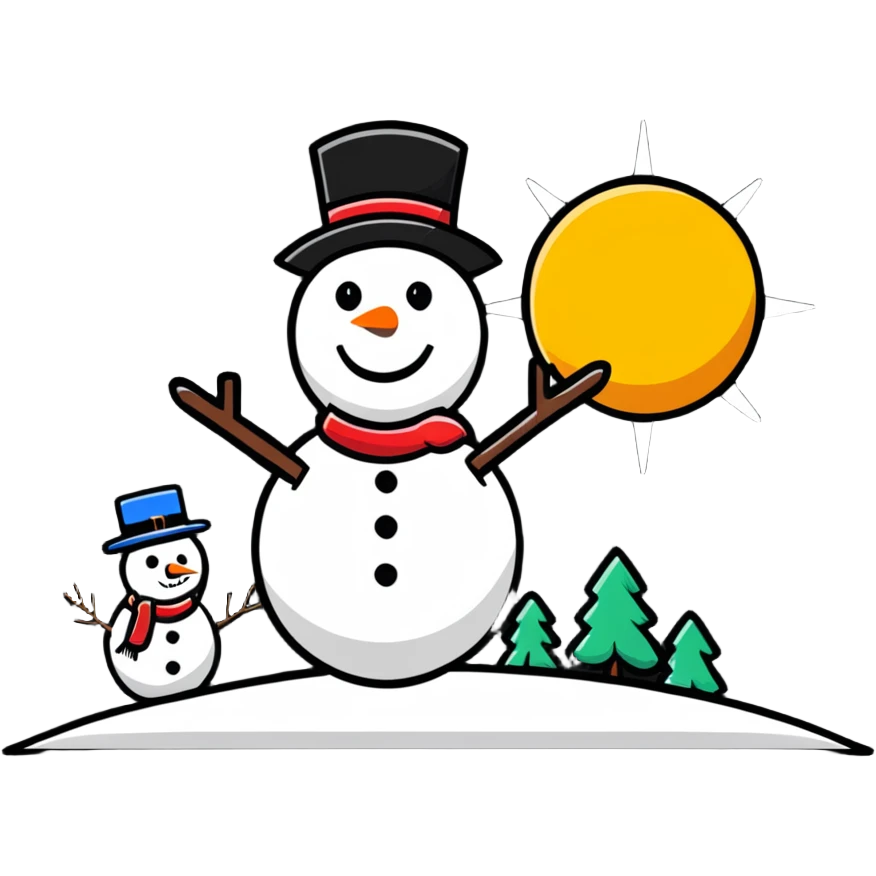 sun and snowman emoji
