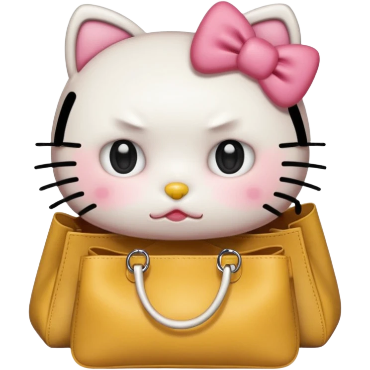 Hello Kitty Face with Bags Under Eyes emoji