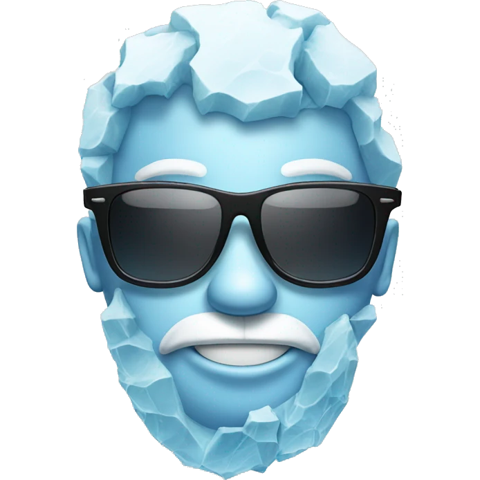 Ice face with sunglasses  emoji