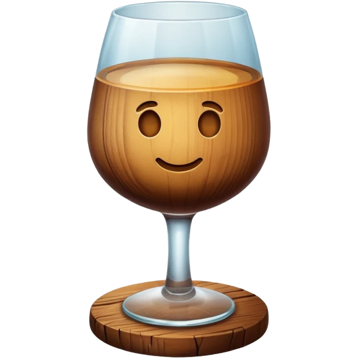 Create me an Emoji of a glass made of wood from the game Sea of Thieves emoji