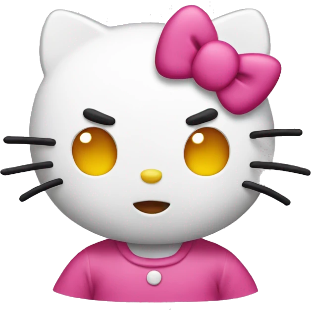 Mad hello kitty emoji