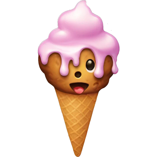 Icecream melting  emoji