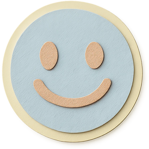 soft pastel simple circle sticker emoji