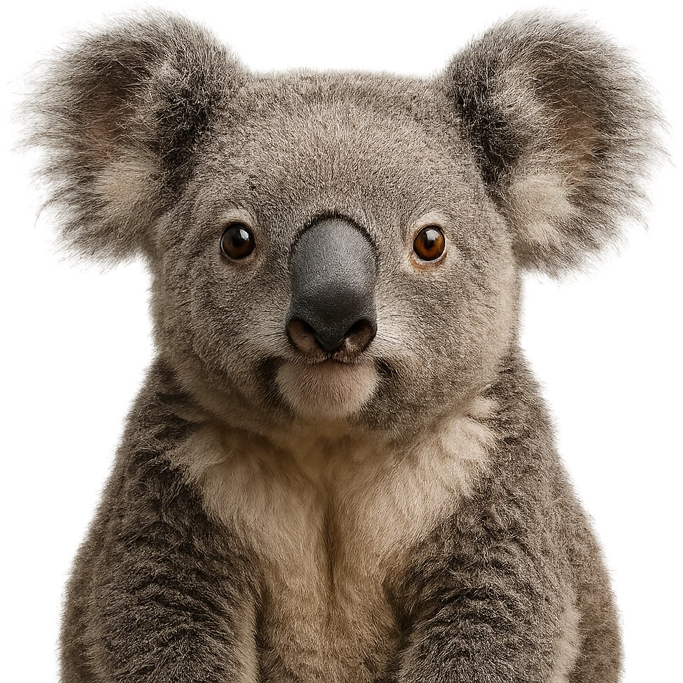 close-up of a realistic koala with a scale, sharp details, photorealistic style emoji