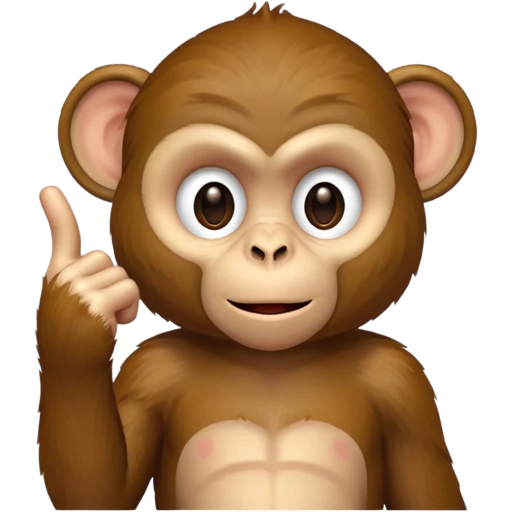 Monkey with middle finger emoji