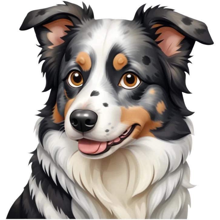 Merle border collie dog emoji