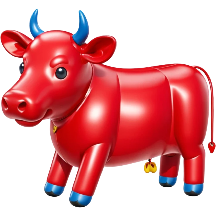   jeff koons style inflatable SPAM cow sculpture  emoji